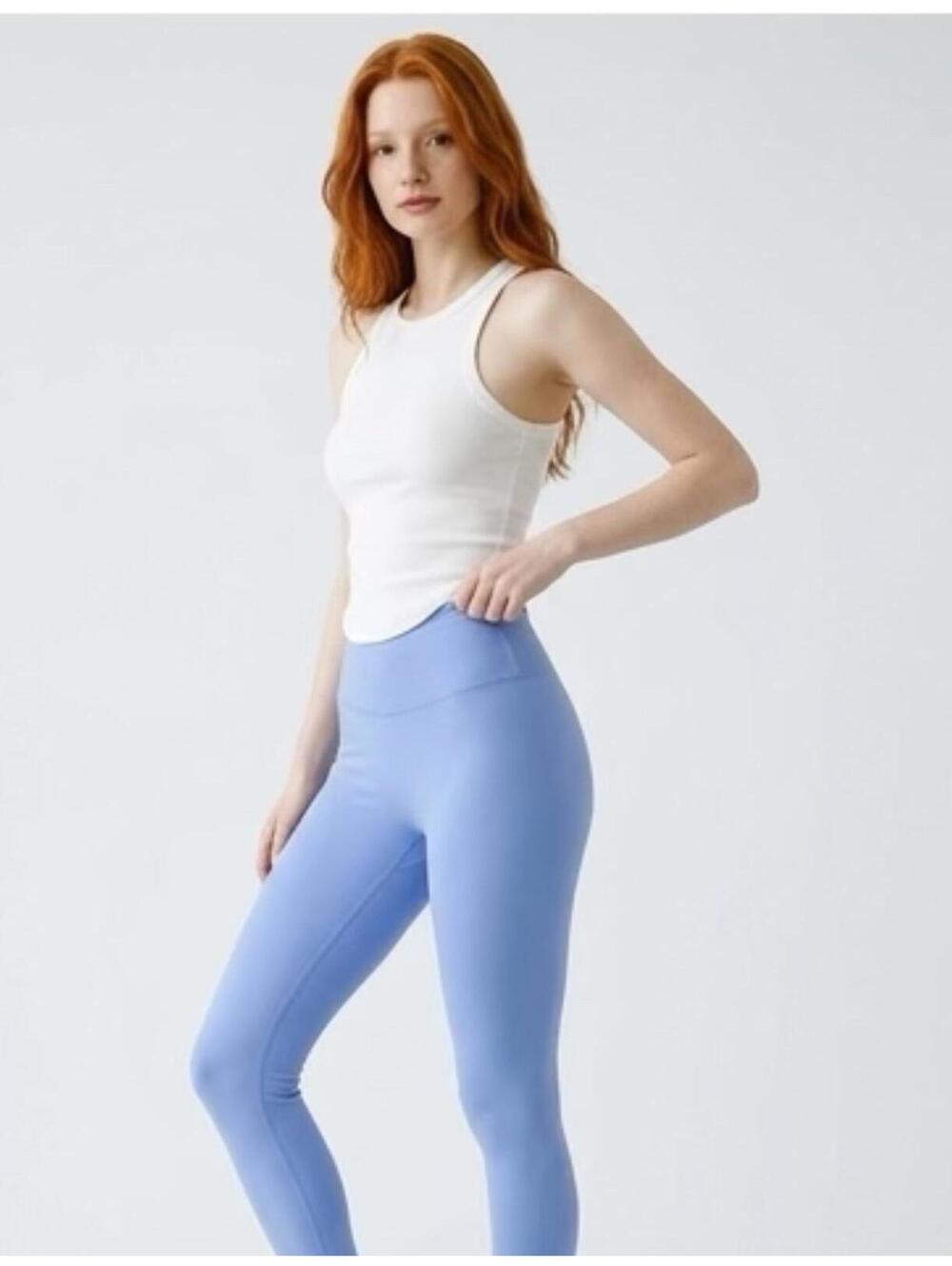Comfrt Core High Waist Leggings Sz M   Cornflower/Allure Blue New In Bag $108
